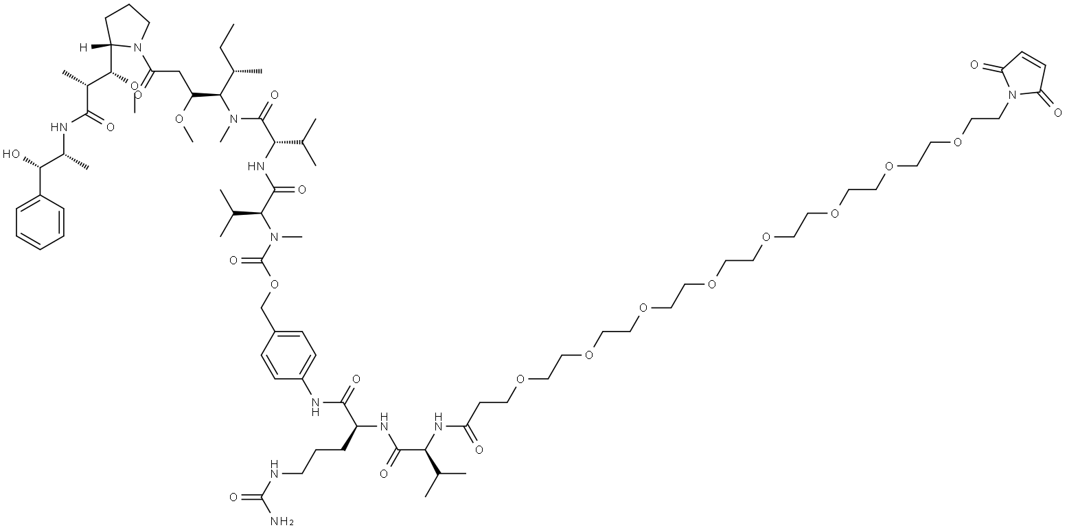 Mal-PEG8-Val-Cit-PAB-MMAE Structure