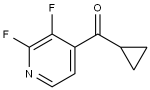 Cyclopropyl(2,3-difluoro-4-pyridinyl)methanone 구조식 이미지