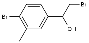 2-bromo-1-(4-bromo-3-methylphenyl)ethan-1-ol Structure