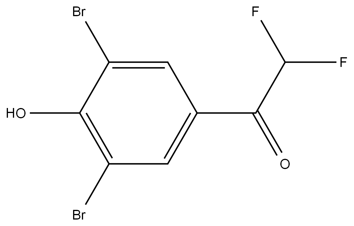 1-(3,5-dibromo-4-hydroxyphenyl)-2,2-difluoroethanone Structure