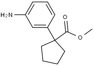 Cyclopentanecarboxylic acid, 1-(3-aminophenyl)-, methyl ester Structure