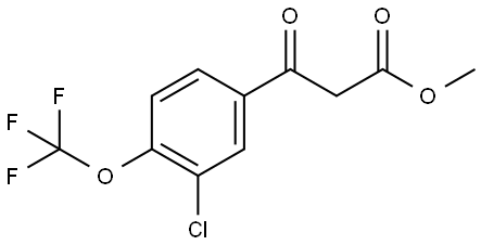 Methyl 3-chloro-β-oxo-4-(trifluoromethoxy)benzenepropanoate Structure