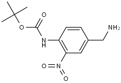 N-Boc-4-(aminomethyl)-2-nitroaniline Structure