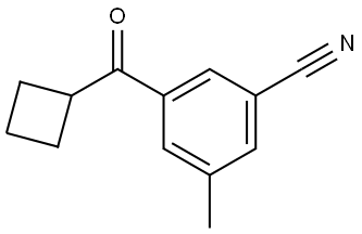 3-(Cyclobutylcarbonyl)-5-methylbenzonitrile Structure