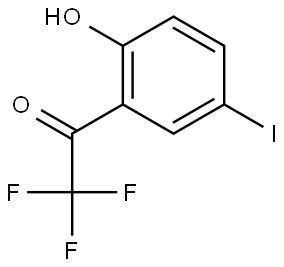 2,2,2-Trifluoro-1-(2-hydroxy-5-iodophenyl)ethanone Structure