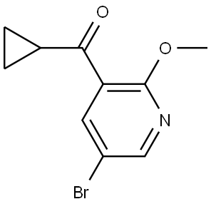 (5-Bromo-2-methoxy-3-pyridinyl)cyclopropylmethanone Structure