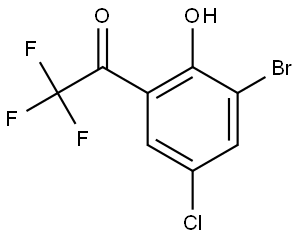 1-(3-Bromo-5-chloro-2-hydroxyphenyl)-2,2,2-trifluoroethanone Structure