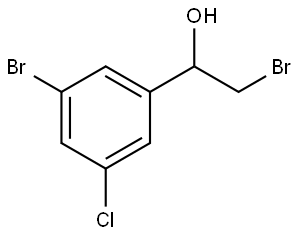 2-bromo-1-(3-bromo-5-chlorophenyl)ethan-1-ol Structure