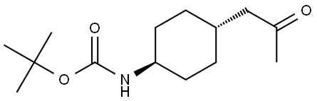 tert-Butyl ((1r,4r)-4-(2-oxopropyl)cyclohexyl)carbamate Structure