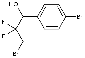 3-bromo-1-(4-bromophenyl)-2,2-difluoropropan-1-ol Structure