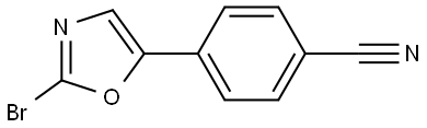 Benzonitrile, 4-(2-bromo-5-oxazolyl)- Structure