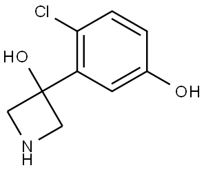 3-(2-Chloro-5-hydroxyphenyl)-3-azetidinol Structure