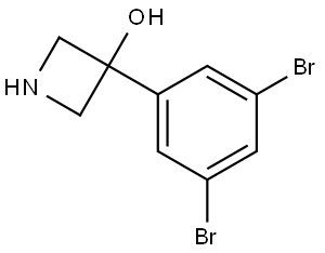 3-(3,5-Dibromophenyl)-3-azetidinol Structure