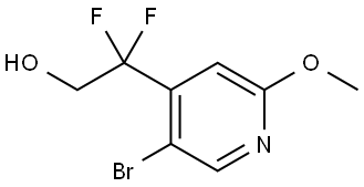 5-Bromo-β,β-difluoro-2-methoxy-4-pyridineethanol Structure