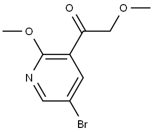 1-(5-Bromo-2-methoxy-3-pyridinyl)-2-methoxyethanone Structure