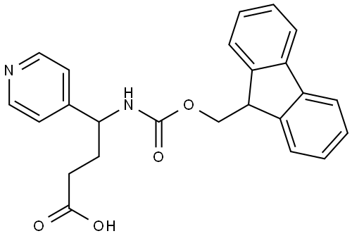 4-(9H-Fluoren-9-ylmethoxycarbonylamino)-4-pyridin-4-yl-butyric acid Structure