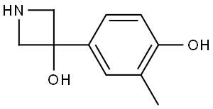 3-(4-Hydroxy-3-methylphenyl)-3-azetidinol Structure