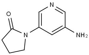 2-Pyrrolidinone, 1-(5-amino-3-pyridinyl)- 구조식 이미지