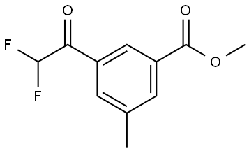 Methyl 3-(2,2-difluoroacetyl)-5-methylbenzoate Structure