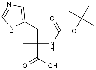 2-((tert-butoxycarbonyl)amino)-3-(1H-imidazol-4-yl)-2-methylpropanoic acid 구조식 이미지