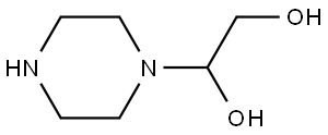 1,2-Ethanediol, 1-(1-piperazinyl)- Structure