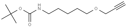 tert-butyl N-[5-(prop-2-yn-1-yloxy)pentyl]carbamate Structure