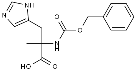 2-(((benzyloxy)carbonyl)amino)-3-(1H-imidazol-4-yl)-2-methylpropanoic acid 구조식 이미지