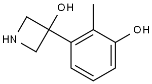 3-(3-Hydroxy-2-methylphenyl)-3-azetidinol Structure