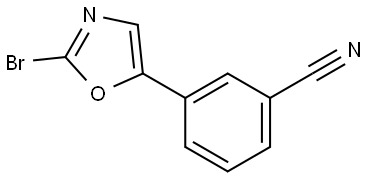 Benzonitrile, 3-(2-bromo-5-oxazolyl)- Structure