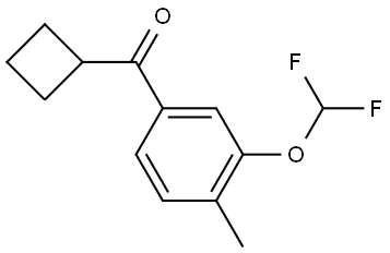 Cyclobutyl[3-(difluoromethoxy)-4-methylphenyl]methanone Structure