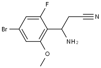 β-Amino-4-bromo-2-fluoro-6-methoxybenzenepropanenitrile Structure