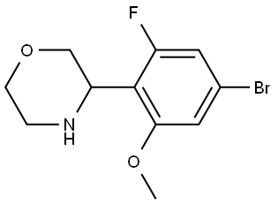 3-(4-Bromo-2-fluoro-6-methoxyphenyl)morpholine Structure