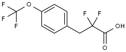 2,2-difluoro-3-(4-(trifluoromethoxy)phenyl)propanoic acid Structure