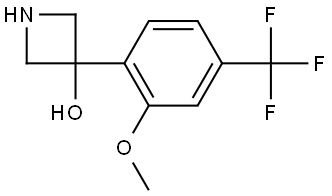 3-[2-Methoxy-4-(trifluoromethyl)phenyl]-3-azetidinol Structure