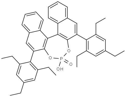 (11bS)-4-Hydroxy-2,6-bis(2,4,6-triethylphenyl)dinaphtho[2,1-d:1',2'-f][1,3,2]dioxaphosphepine 4-oxide Structure