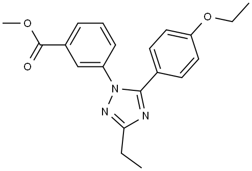 methyl 3-[5-(4-ethoxyphenyl)-3-ethyl-1H-1,2,4-triazol-1-yl]benzoate Structure