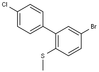 (5-bromo-4'-chloro-[1,1'-biphenyl]-2-yl)(methyl)sulfane Structure