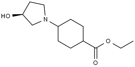 (S)-ethyl 4-(3-hydroxypyrrolidin-1-yl)cyclohexanecarboxylate Structure