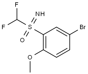 (5-bromo-2-methoxyphenyl)(difluoromethyl)imino-
lambda6-sulfanone Structure