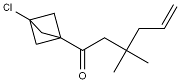 1-(3-Chlorobicyclo[1.1.1]pent-1-yl)-3,3-dimethyl-5-hexen-1-one 구조식 이미지