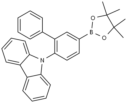 9H-Carbazole, 9-[5-(4,4,5,5-tetramethyl-1,3,2-dioxaborolan-2-yl)[1,1′-biphenyl]-2-yl]- Structure