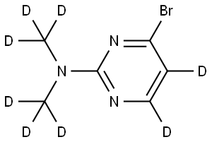 4-bromo-N,N-bis(methyl-d3)pyrimidin-2-amine-5,6-d2 구조식 이미지