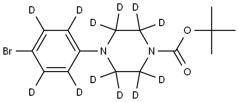 tert-butyl 4-(4-bromophenyl-2,3,5,6-d4)piperazine-1-carboxylate-2,2,3,3,5,5,6,6-d8 Structure