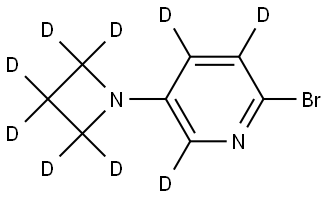 5-(azetidin-1-yl-d6)-2-bromopyridine-3,4,6-d3 Structure