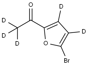 1-(5-bromofuran-2-yl-3,4-d2)ethan-1-one-2,2,2-d3 구조식 이미지