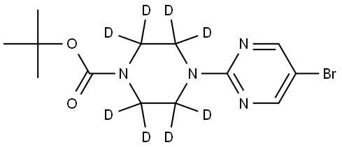 tert-butyl 4-(5-bromopyrimidin-2-yl)piperazine-1-carboxylate-2,2,3,3,5,5,6,6-d8 Structure