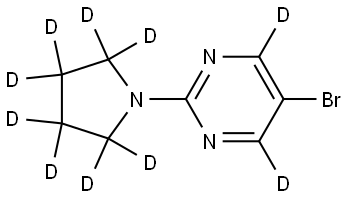 5-bromo-2-(pyrrolidin-1-yl-d8)pyrimidine-4,6-d2 Structure