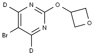 5-bromo-2-(oxetan-3-yloxy)pyrimidine-4,6-d2 Structure