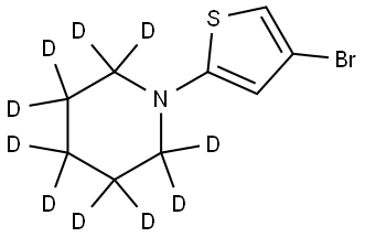 1-(4-bromothiophen-2-yl)piperidine-2,2,3,3,4,4,5,5,6,6-d10 Structure