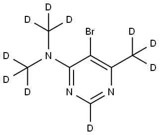 5-bromo-N,N,6-tris(methyl-d3)pyrimidin-4-amine-2-d Structure